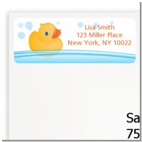 Rubber Ducky - Baby Shower Return Address Labels