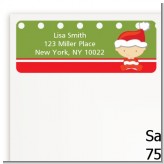 Christmas Baby Caucasian - Baby Shower Return Address Labels