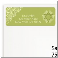 Jewish Star of David Sage Green - Bar / Bat Mitzvah Return Address Labels