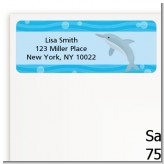 Dolphin - Birthday Party Return Address Labels