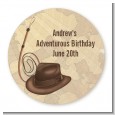 Adventure - Round Personalized Birthday Party Sticker Labels thumbnail