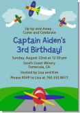 Airplane - Birthday Party Invitations