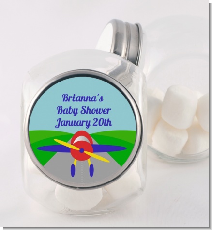Airplane - Personalized Baby Shower Candy Jar