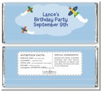 Airplane - Personalized Birthday Party Candy Bar Wrappers