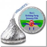 Airplane - Hershey Kiss Birthday Party Sticker Labels