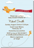 Airplane in the Clouds - Baby Shower Invitations