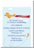 Airplane in the Clouds - Baby Shower Petite Invitations
