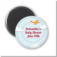 Airplane in the Clouds - Personalized Baby Shower Magnet Favors