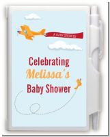 Airplane in the Clouds - Baby Shower Personalized Notebook Favor