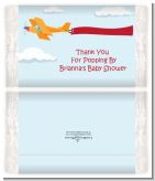 Airplane in the Clouds - Personalized Popcorn Wrapper Baby Shower Favors