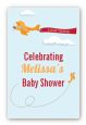 Airplane in the Clouds - Custom Large Rectangle Baby Shower Sticker/Labels thumbnail