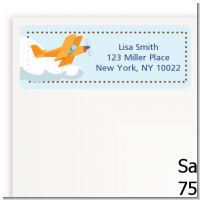 Airplane in the Clouds - Baby Shower Return Address Labels