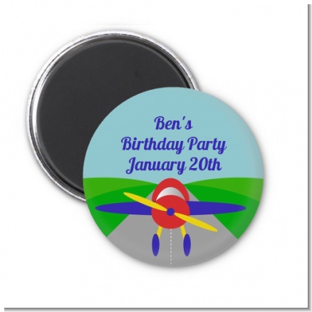 Airplane - Personalized Baby Shower Magnet Favors
