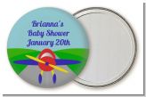 Airplane - Personalized Baby Shower Pocket Mirror Favors
