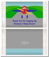 Airplane - Personalized Popcorn Wrapper Baby Shower Favors
