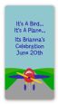 Airplane - Custom Rectangle Birthday Party Sticker/Labels thumbnail