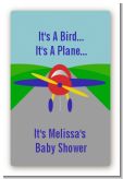 Airplane - Custom Large Rectangle Baby Shower Sticker/Labels