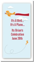 Airplane in the Clouds - Custom Rectangle Baby Shower Sticker/Labels