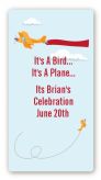 Airplane in the Clouds - Custom Rectangle Baby Shower Sticker/Labels