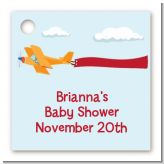 Airplane in the Clouds - Personalized Baby Shower Card Stock Favor Tags