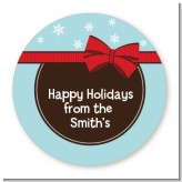 All Wrapped Up Gifts - Round Personalized Christmas Sticker Labels