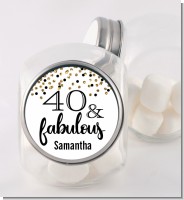 40 and Fabulous Glitter - Personalized Birthday Party Candy Jar