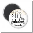 40 and Fabulous Glitter - Personalized Birthday Party Magnet Favors thumbnail