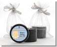 Angel Baby Boy Caucasian - Baptism / Christening Black Candle Tin Favors thumbnail