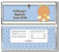 Angel Baby Boy Hispanic - Personalized Baptism / Christening Candy Bar Wrappers thumbnail