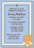 Angel Baby Boy Hispanic - Baptism / Christening Invitations