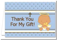 Angel Baby Boy Hispanic - Baptism / Christening Thank You Cards
