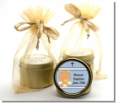 Angel Baby Boy Hispanic - Baptism / Christening Gold Tin Candle Favors