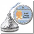 Angel Baby Boy Hispanic - Hershey Kiss Baptism / Christening Sticker Labels thumbnail