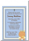 Angel Baby Boy Hispanic - Baptism / Christening Petite Invitations