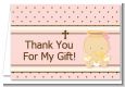 Angel Baby Girl Caucasian - Baptism / Christening Thank You Cards thumbnail