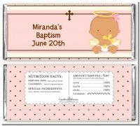 Angel Baby Girl Hispanic - Personalized Baptism / Christening Candy Bar Wrappers