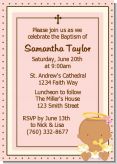 Angel Baby Girl Hispanic - Baptism / Christening Invitations