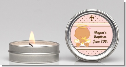 Angel Baby Girl Hispanic - Baptism / Christening Candle Favors