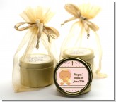 Angel Baby Girl Hispanic - Baptism / Christening Gold Tin Candle Favors