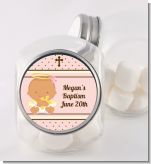 Angel Baby Girl Hispanic - Personalized Baptism / Christening Candy Jar