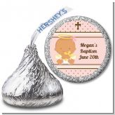 Angel Baby Girl Hispanic - Hershey Kiss Baptism / Christening Sticker Labels