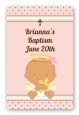 Angel Baby Girl Hispanic - Custom Large Rectangle Baptism / Christening Sticker/Labels thumbnail