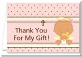 Angel Baby Girl Hispanic - Baptism / Christening Thank You Cards