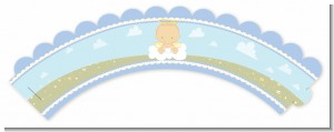 Angel in the Cloud Boy - Baby Shower Cupcake Wrappers