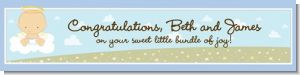 Angel in the Cloud Boy - Personalized Baby Shower Banners