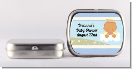 Angel in the Cloud Boy Hispanic - Personalized Baby Shower Mint Tins