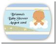 Angel in the Cloud Boy Hispanic - Personalized Baby Shower Rounded Corner Stickers thumbnail