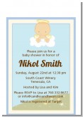 Angel in the Cloud Boy - Baby Shower Petite Invitations