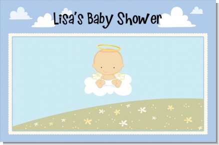 Angel in the Cloud Boy - Personalized Baby Shower Placemats