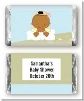 Angel in the Cloud Girl African American - Personalized Baby Shower Mini Candy Bar Wrappers
